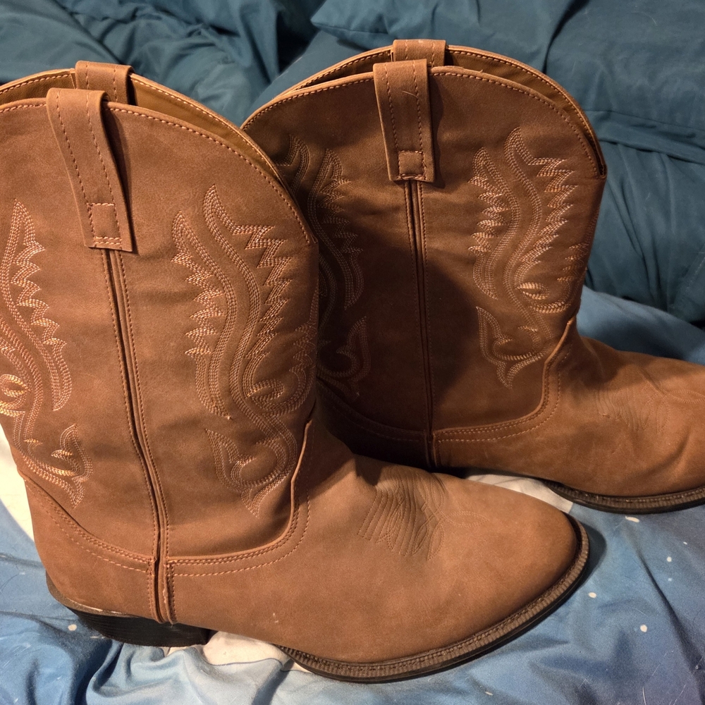 Men's Brown Cowboy Leather Boots